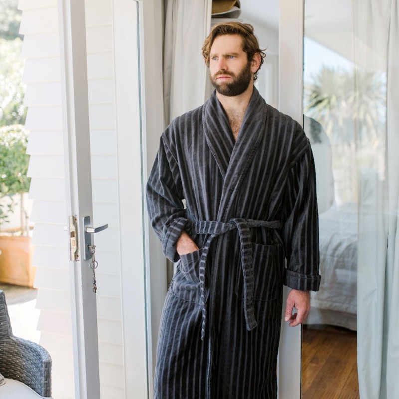 Luxury Hotel Unisex Robe by Baksana Gunmetal