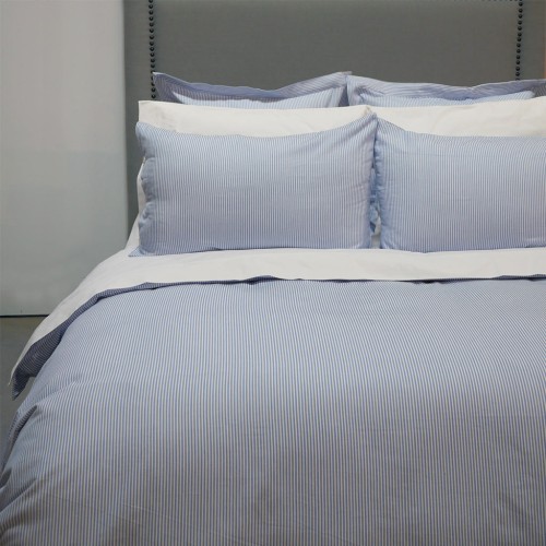 Duvet Covers-Copenhagen Duvet Cover Set by Seneca - Blue