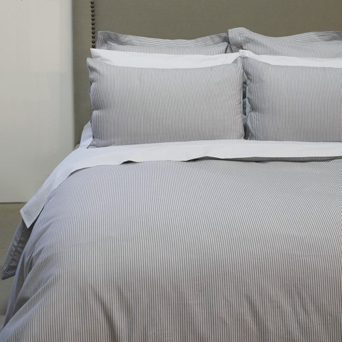 Duvet Covers-Copenhagen Duvet Cover Set by Seneca - Grey