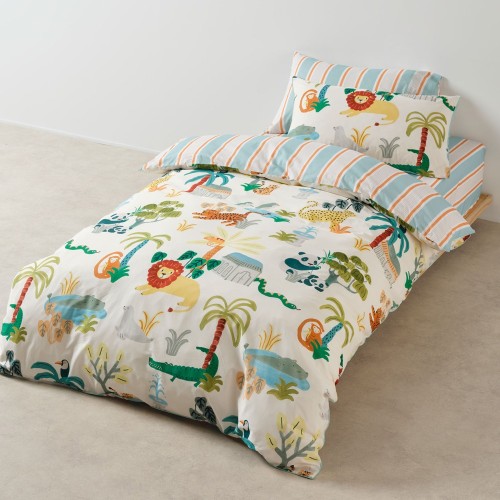 Duvet Covers-Creatures Great and Small Duvet Cover Set by Linen House Kids