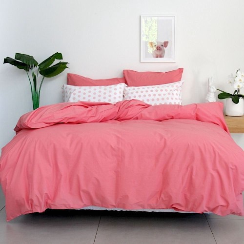 Duvet Covers-Dusky Rose Duvet Cover Set