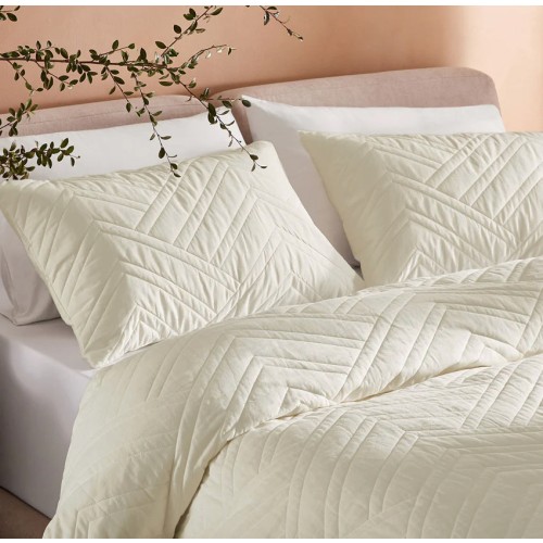 Duvet Covers-Hannah Duvet Cover Set by Seneca - Buttermilk