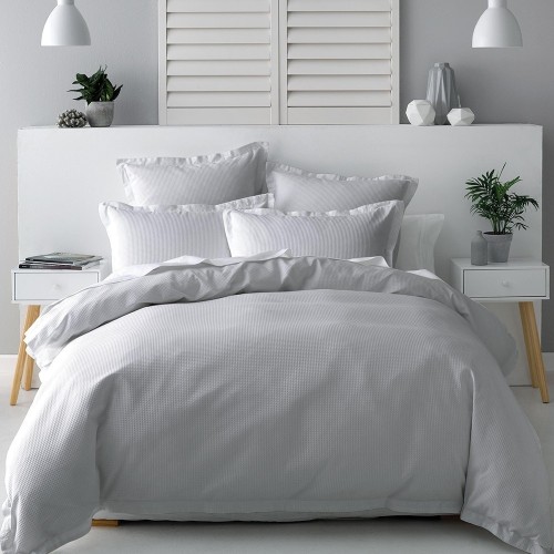 Duvet Covers-Nova Duvet Cover Set Silver by Savona