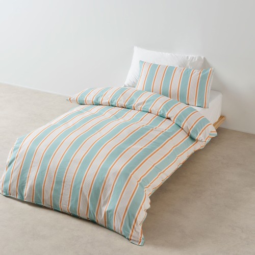 Duvet Covers-Sailor Stripe Duvet Cover Set by Linen House Kids - Blue