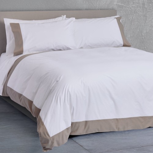 Super King NZ (265cm x 210cm)-Ruben Cotton Duvet Cover Set by Seneca - Taupe
