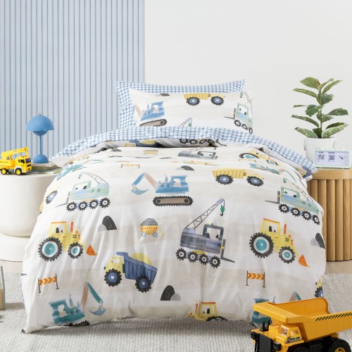 Duvet Covers-Tool Time Duvet Cover Set by Squiggles