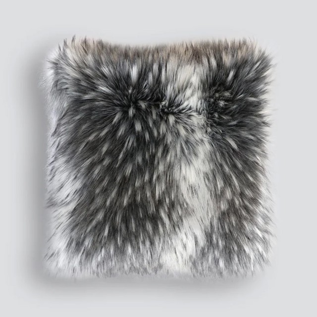 -Heirloom Alaskan Wolf Faux Fur Cushion - 45cm