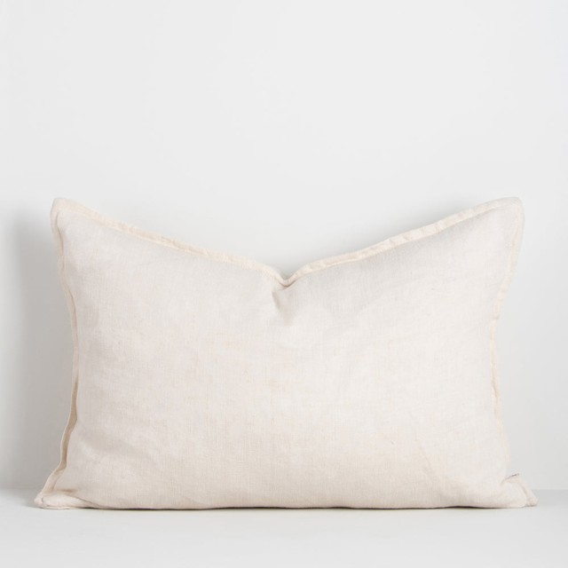 -Arcadia 100% Linen Cover/Cushion by Baya - Almond