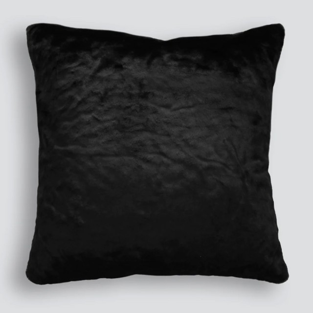 -Heirloom Black Panther Faux Fur Euro Cushion - 65cm