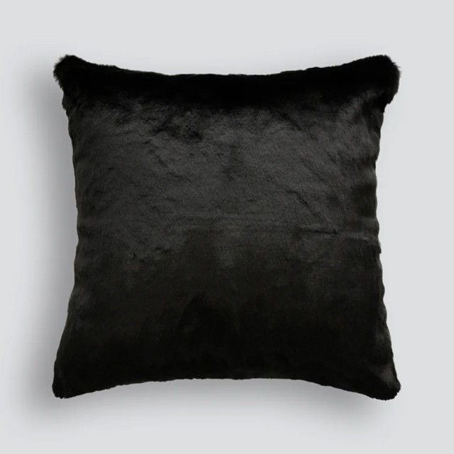-Heirloom Black Panther Faux Fur Cushion - 45cm