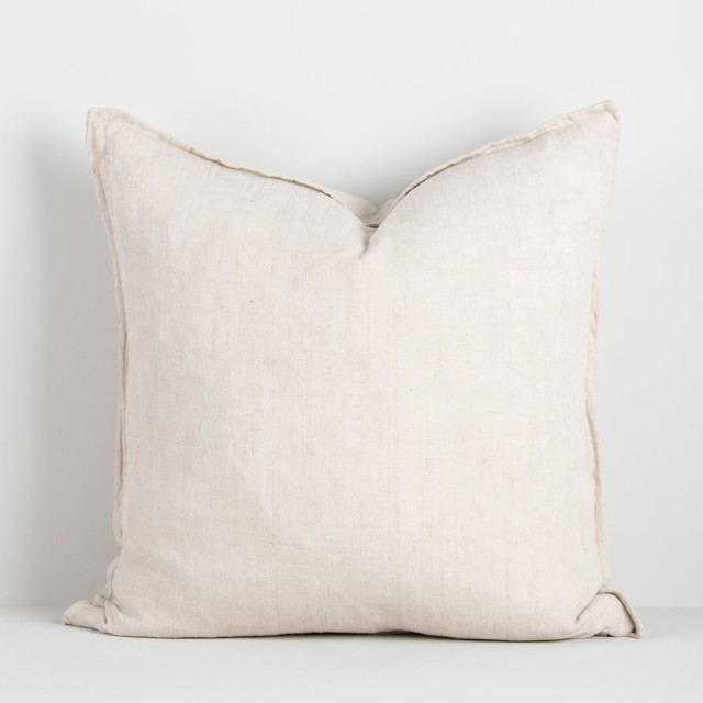 -Cassia 100% Linen Cover/Cushion by Baya - Almond