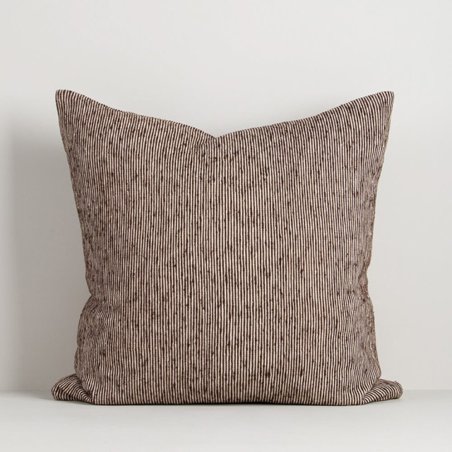-Dalton Woven Textured Cover/Cushion by Baya - Chocolate