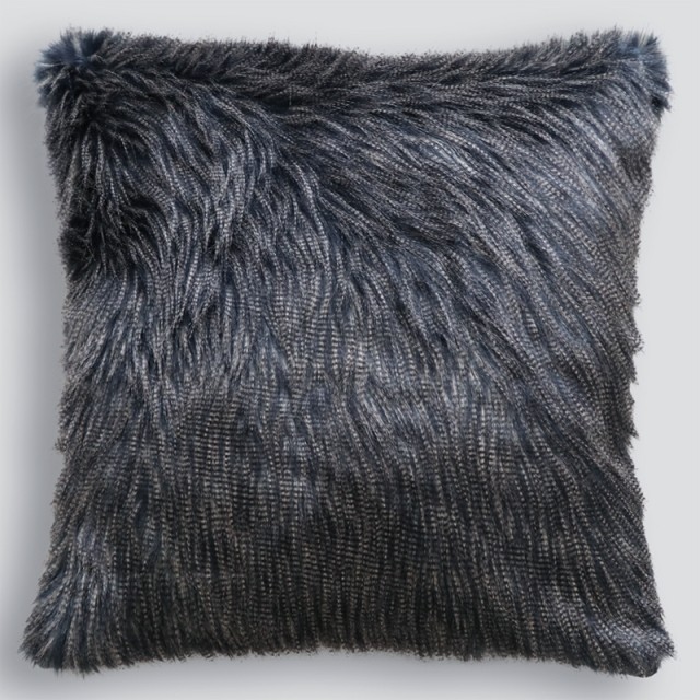 -Heirloom Dark Pheasant Faux Fur Euro Cushion - 65cm