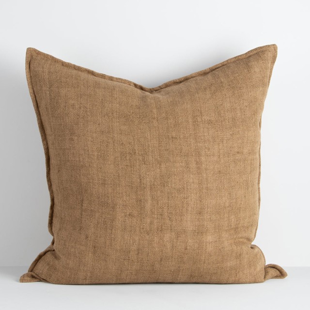 -Flaxmill 100% Linen Large Cover/Cushion by Baya - Fenugreek