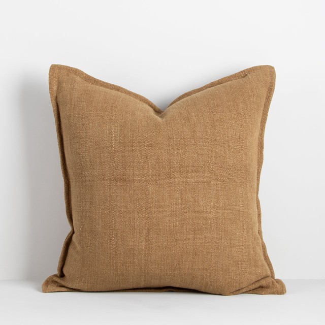 -Flaxmill 100% Linen Cover/Cushion by Baya - Fenugreek