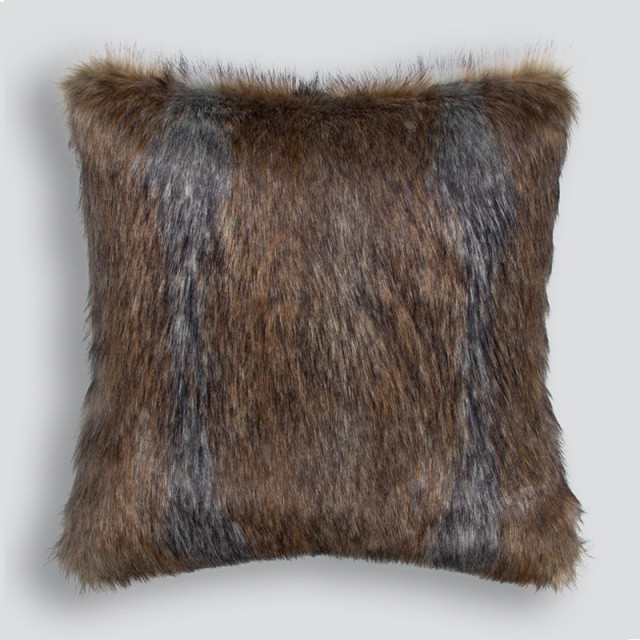 -Heirloom Golden Jackal Faux Fur Euro Cushion - 65cm