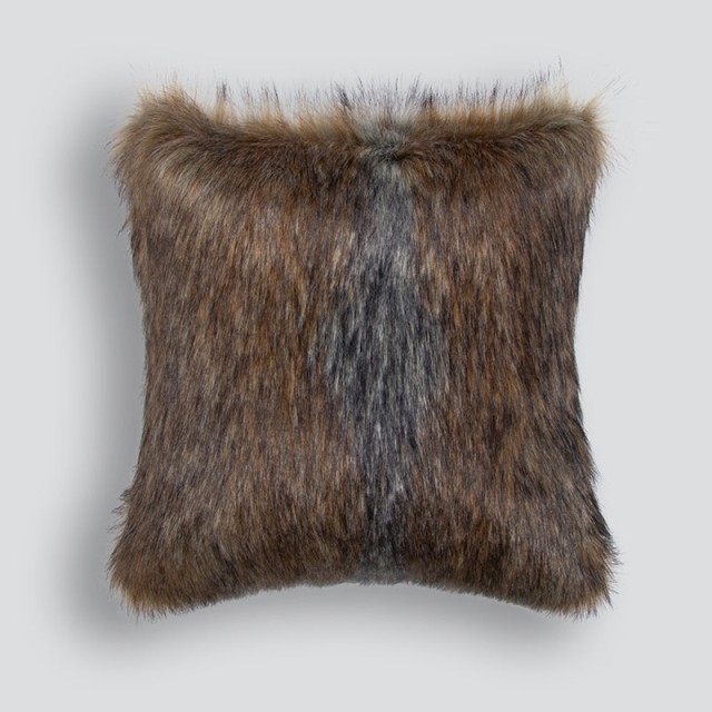-Heirloom Golden Jackal Faux Fur Cushion - 45cm