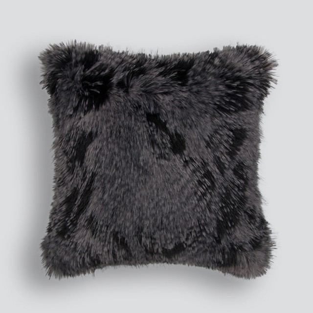 -Heirloom Grey Owl Faux Fur Cushion - 45cm