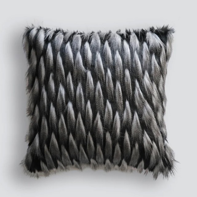 -Heirloom Guinea Fowl Faux Fur Cushion - 45cm