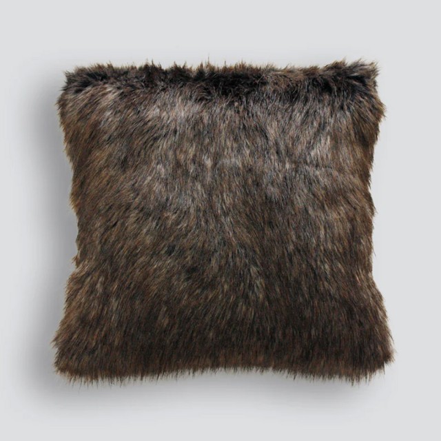 -Heirloom Husky Faux Fur Square Cushion - 45cm
