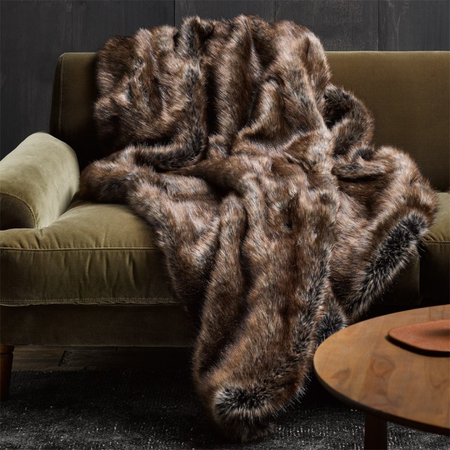-Heirloom Husky Faux Fur Throw