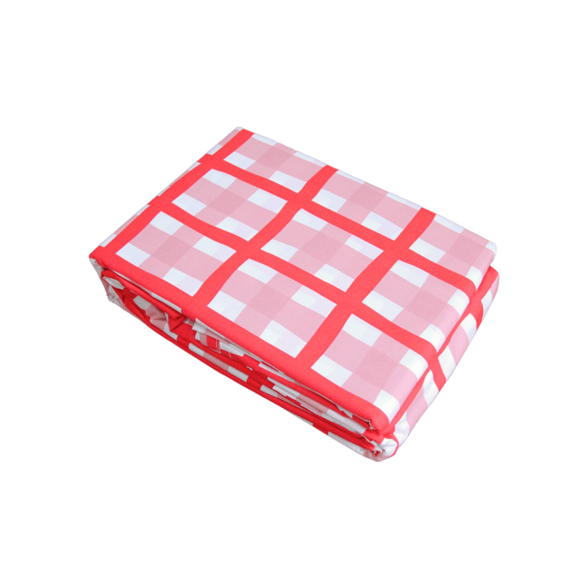 -Issy Pink & Red Gingham Sheet Set