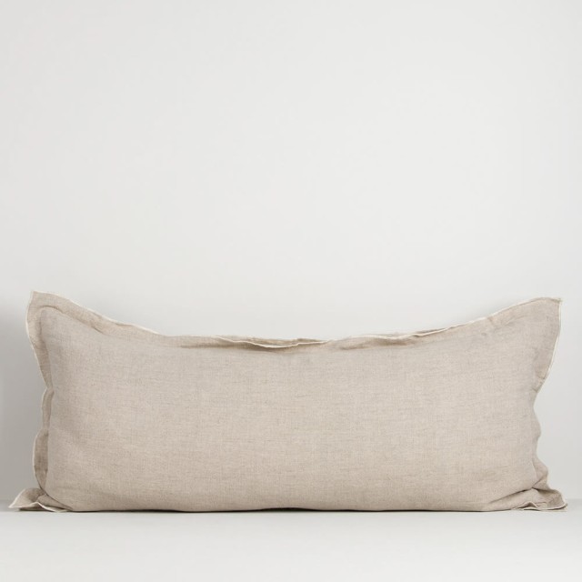 -100% Linen Linden Lodge Lumbar Cover/Cushion by Baya - Linen