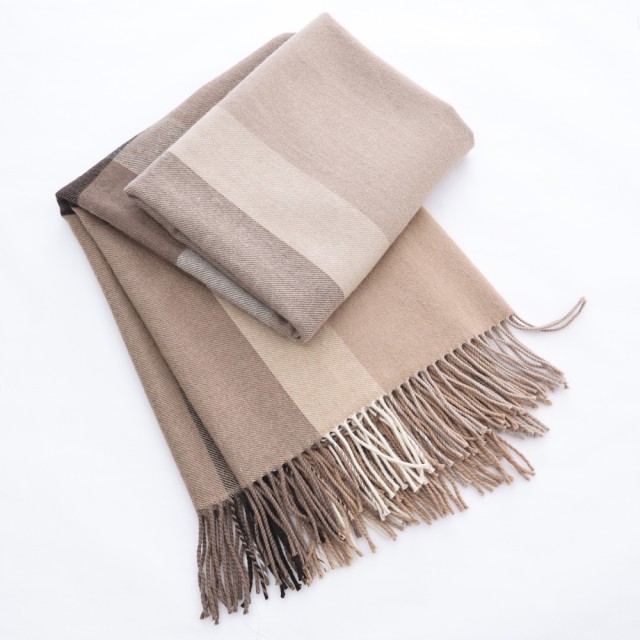-Lodge Lambswool Throw by MM Linen - Mocha