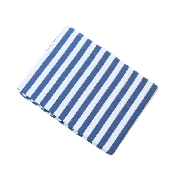-Moonlight Blue and White Stripe Fitted Sheet