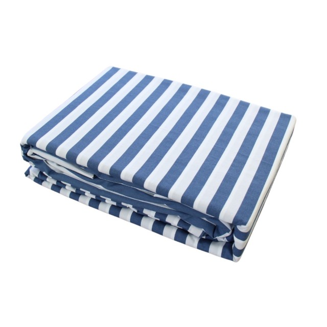 -Moonlight Blue and White Stripe Sheet Set