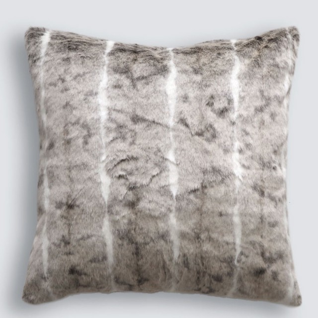 -Heirloom Mountain Rabbit Faux Fur Euro Cushion - 65cm