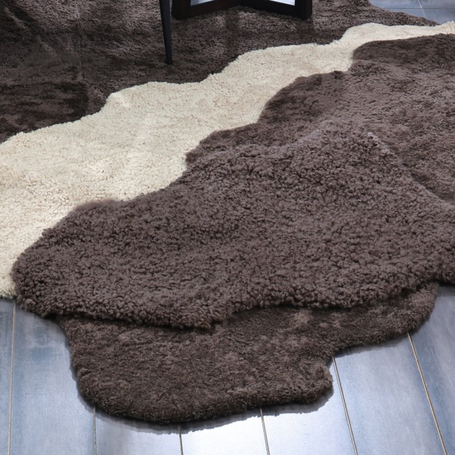 -NZ Short Wool Sheepskin Rugs by MM Linen - Mushroom