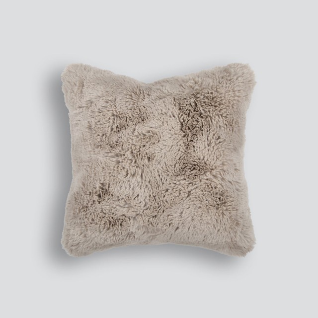 -Pelage Faux Fur Cushion by Ollo - Taupe