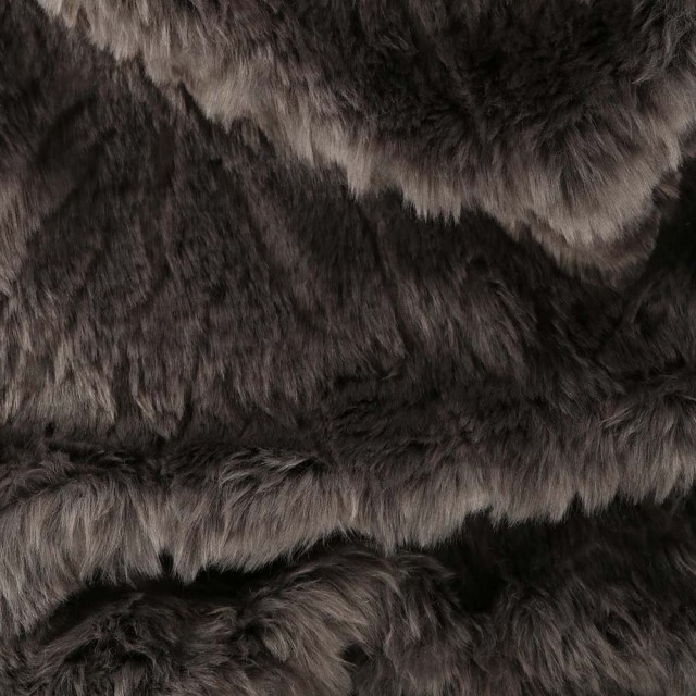 -Heirloom Faux Fur Pewter Chinchilla Plush Pod Beanbag Cover