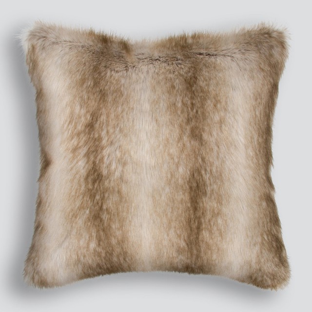 -Heirloom Siberian Husky Faux Fur Euro Cushion - 65cm