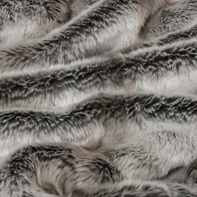 -Heirloom Faux Fur Silver Marten Plush Pod Beanbag Cover
