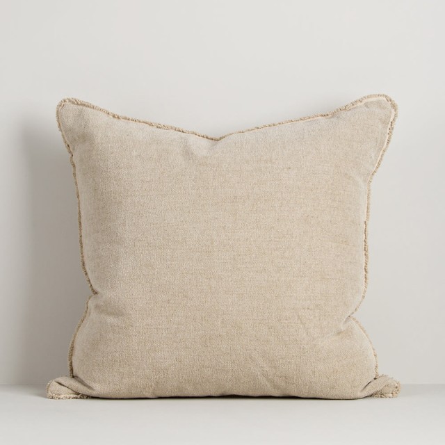 -Sutton Chenille Square Cover/Cushion by Baya - Oat