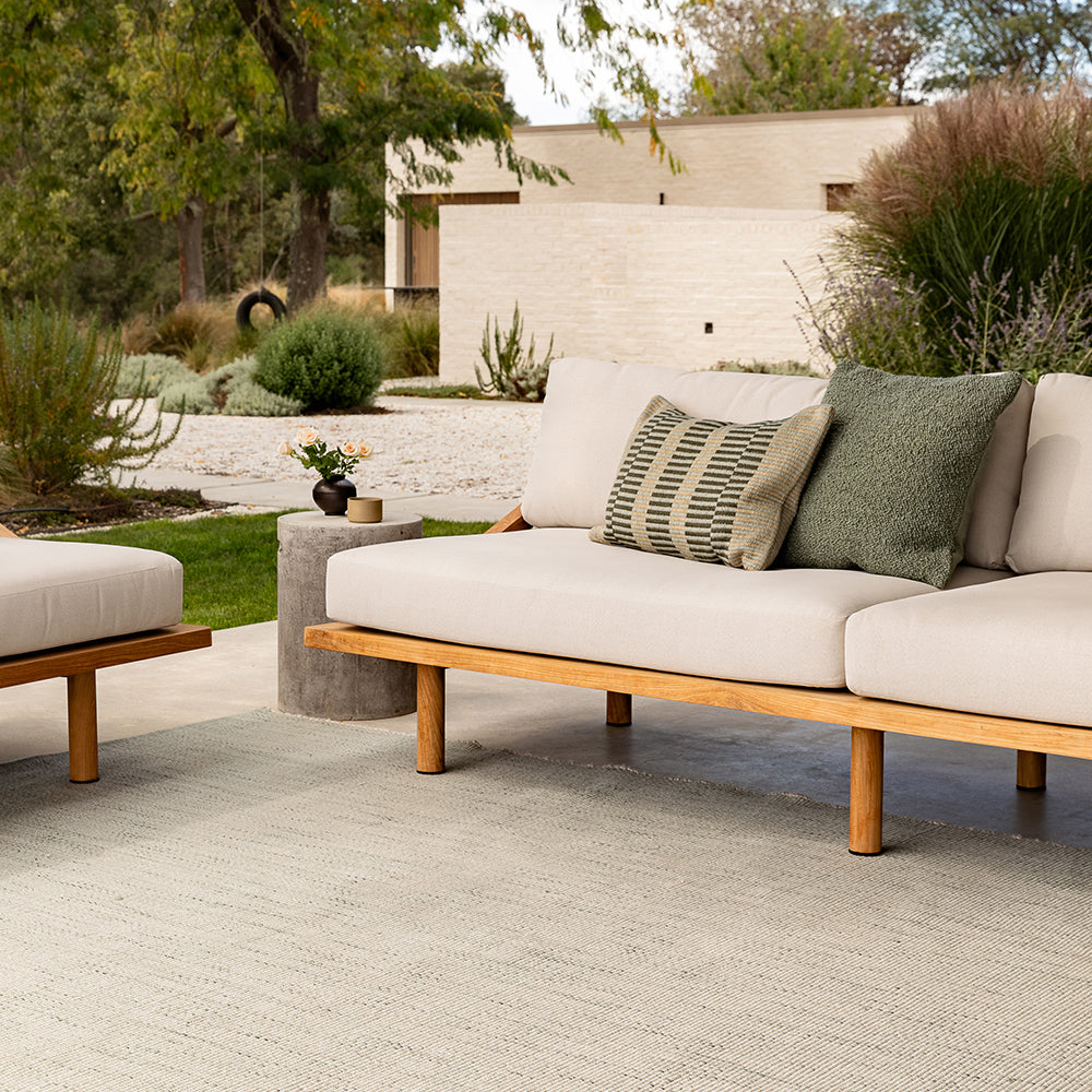 Calming Eucalyptus collection by Baya. Discover the Finn, Piper, Clipper and Caspian cushions in eucalyptus colour and the Sol outdoor cushion in Moss.